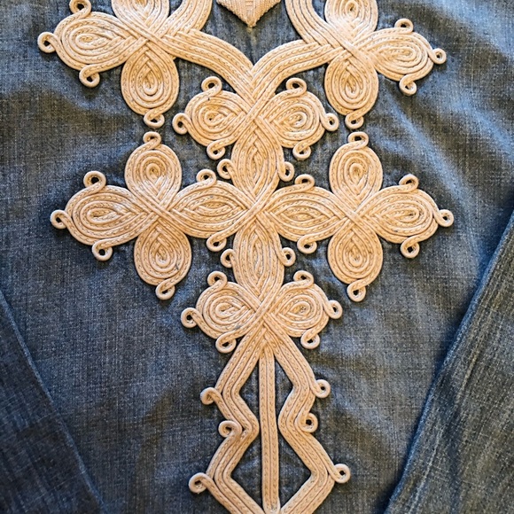 J Crew denim embroidered tunic - Picture 4 of 5